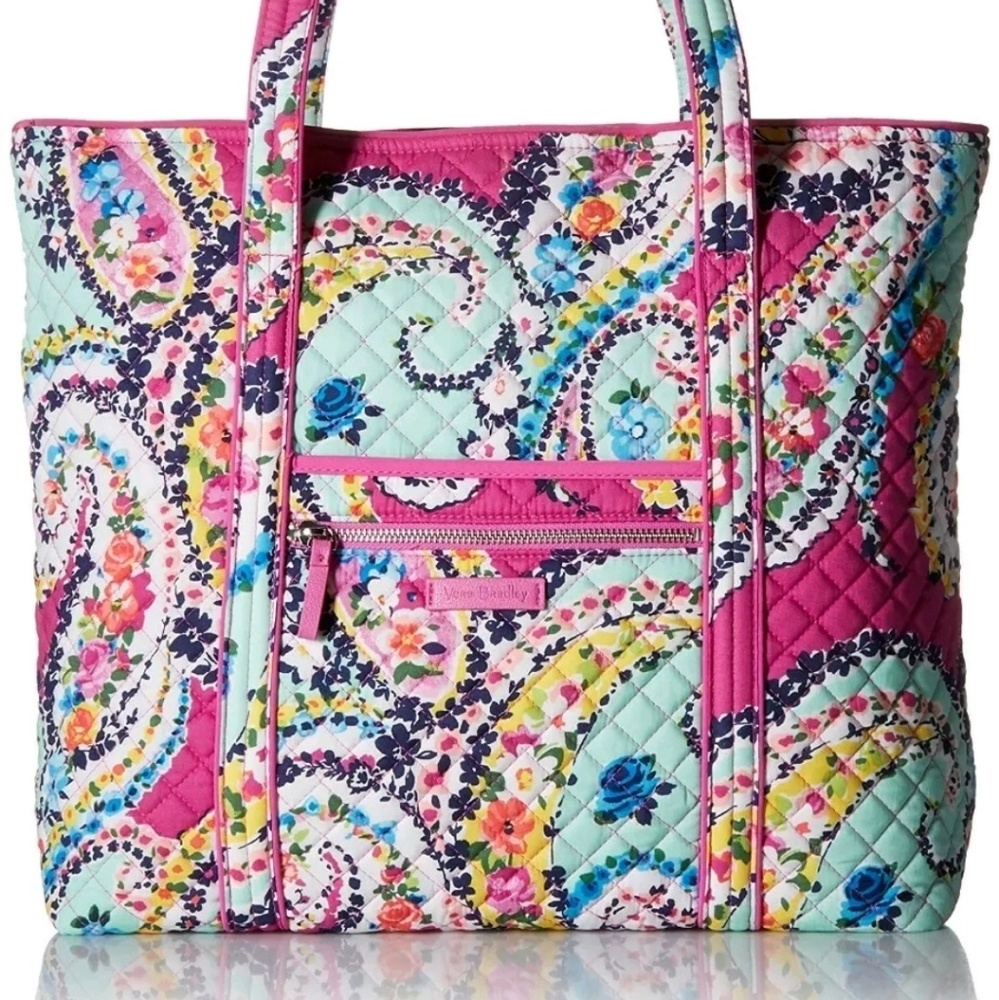 Vera Bradley Iconic Vera Tote Wildflower Paisley